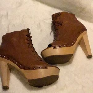 Baby Peep Toe Booties; Via Spiga